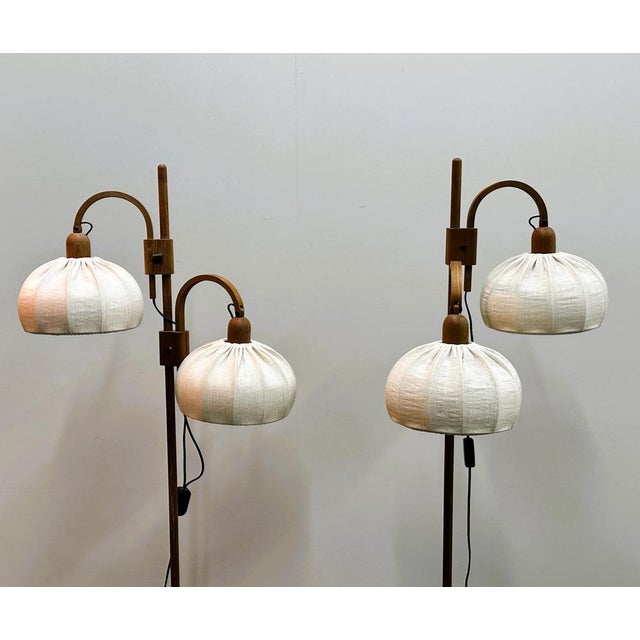 Vintage Danish Adjustable Teak Standing Lamp from Domus, 1970s For Sale - Image 11 of 16