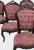 Beautiful mahogany carved chairs in original silk damask fabric There is the complete set of six dinning chairs, two arm...