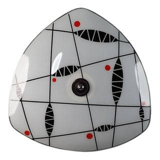 Mid-Century Modern Glass Wall Light, 1958 For Sale