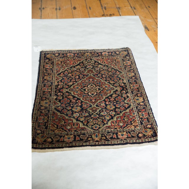 Textile Vintage Fine Sarouk Rug Mat - 2'2" X 2'10" For Sale - Image 7 of 10