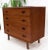 Mid 20th Century Oiled Walnut 4 Drawers Back Splash Bachelor Chest Dresser For Sale - Image 5 of 13