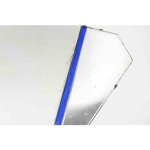 Vintage Art Déco Wall Mirror in Glass and Metal, Italy, 1920s For Sale - Image 4 of 6