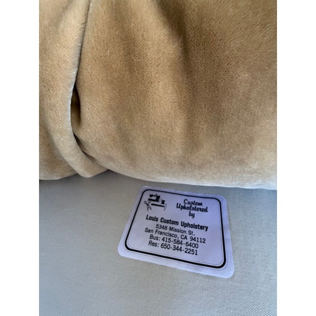 Tan Late 19th Century Georgian Wingback Settee, With Walnut Ball & Claw Feet/Acanthus Leaves For Sale - Image 8 of 8