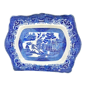 Vintage John Steventon & Sons Blue Willow Serving Platter