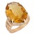 Mid 20th Century Retro 9.00 Carat Citrine 14k Rose Gold Cocktail Ring, Size 5.25 For Sale