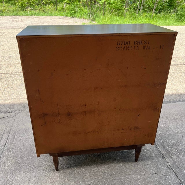 Mid 20th Century Kent Coffey Tableau 5 Drawer Tall Dresser For Sale - Image 5 of 12