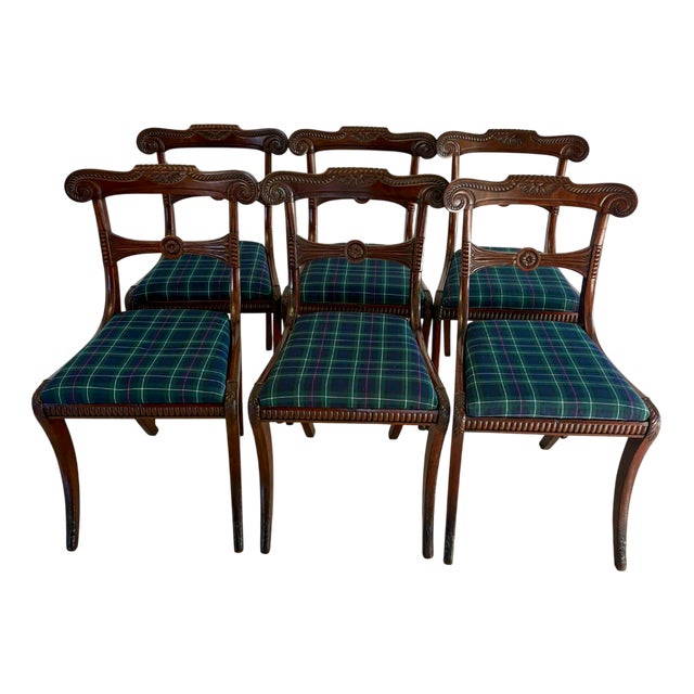 Antique Regency Dining Chairs, 1830s, Set of 6 For Sale