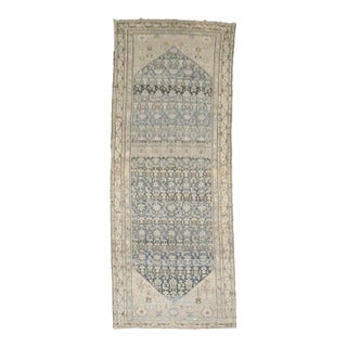 Early 20th Century Blue Large Corridor Persian Malayer Rug - 6'10" x 20' For Sale