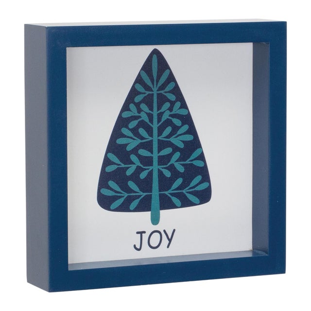 Modern Pine Tree Sentiment Sign (Set of 6) For Sale - Image 3 of 5