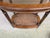 Vintage Two Tier Oval Glass Wood Woven Cane End Table Mid Century Neoclassical. For Sale - Image 11 of 13