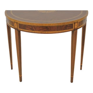 Councill Craftsmen Federal Inlaid Mahogany Console Table For Sale