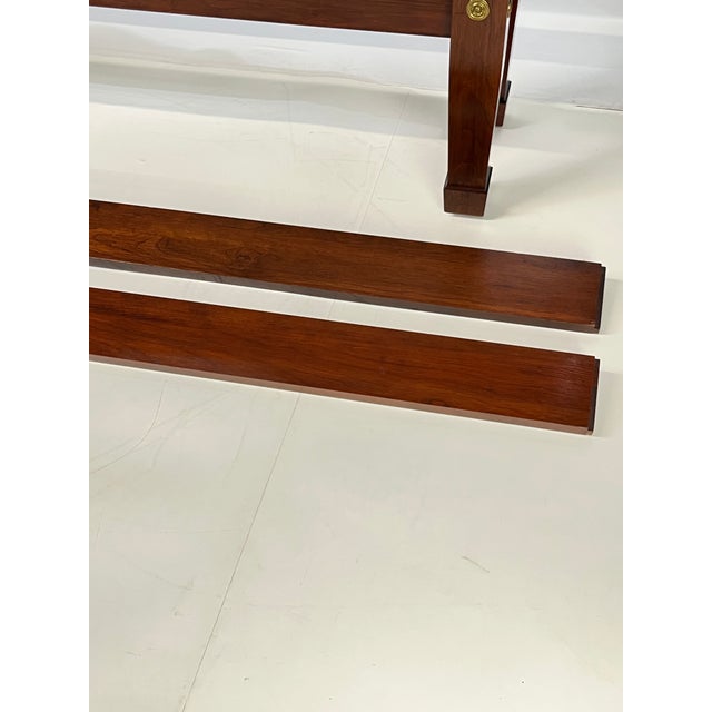 Late 20th Century Colonial Furniture Company Attributed Queen Cherry Rice Carved Four Poster Bed For Sale - Image 12 of 18