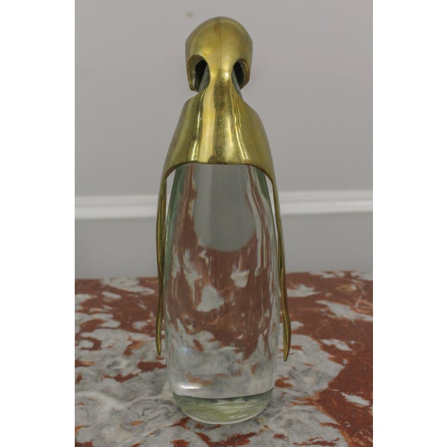 Pair Chapman Brass & Crystal Penguin Figures For Sale - Image 10 of 13