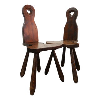 French Brutalist Chairs, 1950s, Set of 2 For Sale