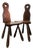 French Brutalist Chairs, 1950s, Set of 2 For Sale