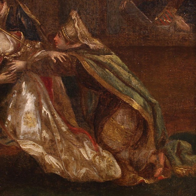 Late 18th Century French Artist, Esther Fainting Before Ahasuerus, 1770, Oil on Canvas For Sale - Image 5 of 16