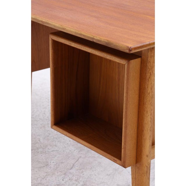 Mid-Century Teak Desk with 3 Drawers For Sale - Image 15 of 18