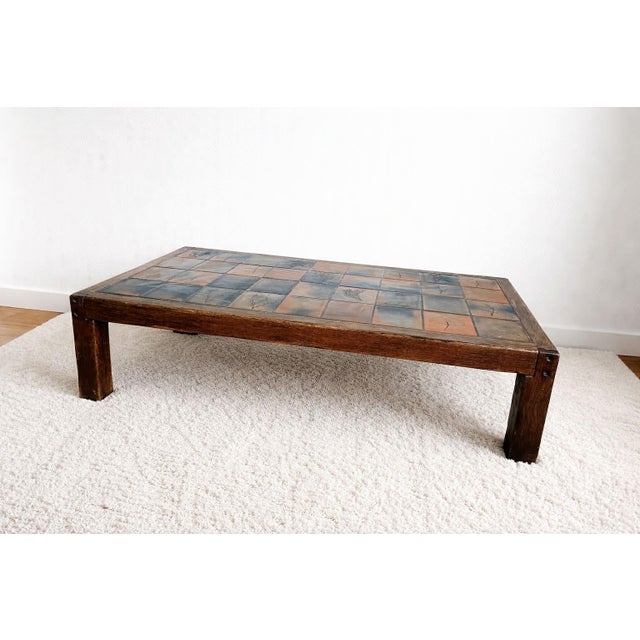 Terracotta Herbarium Coffee Table in the Garnier Style, 1960s For Sale - Image 10 of 11