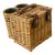 Vintage Wicker Picnic Basket For Sale