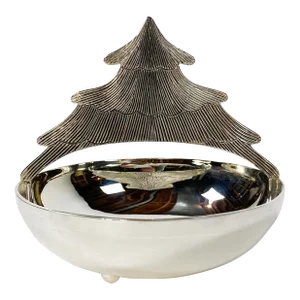 Vintage Silverplate Evergreen Tree Serving Dish