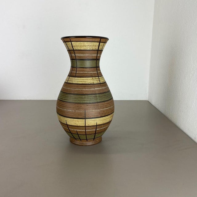 Article: Pottery ceramic vase. Producer: Dümmler and Breiden, Germany. Decade: 1950s. Original vintage 1950s pottery...