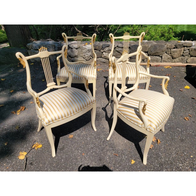 Wood Late 20th Century Set of 4 'Fairy Tale' Hollywood Regency Armchairs For Sale - Image 7 of 7