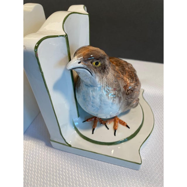 1960s Italian Majolica Quail Bookends a Pair Chairish