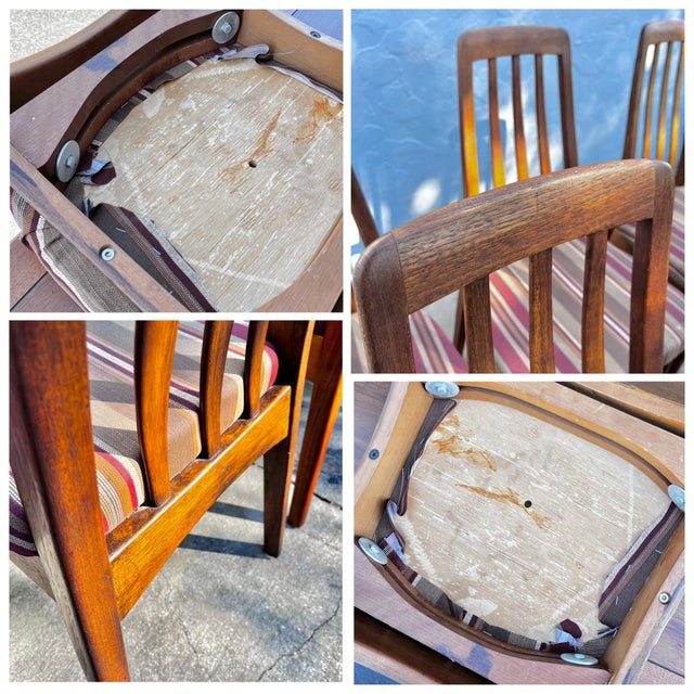 Mid Century Modern Teak Dining Chairs | Set of Five by Benny Linden For Sale - Image 12 of 12