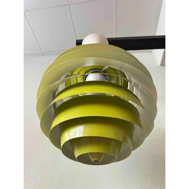 Danish Olive Green PH Louvre Pendant Light by Poul Henningsen for Louis Poulsen, 1960s For Sale - Image 17 of 18