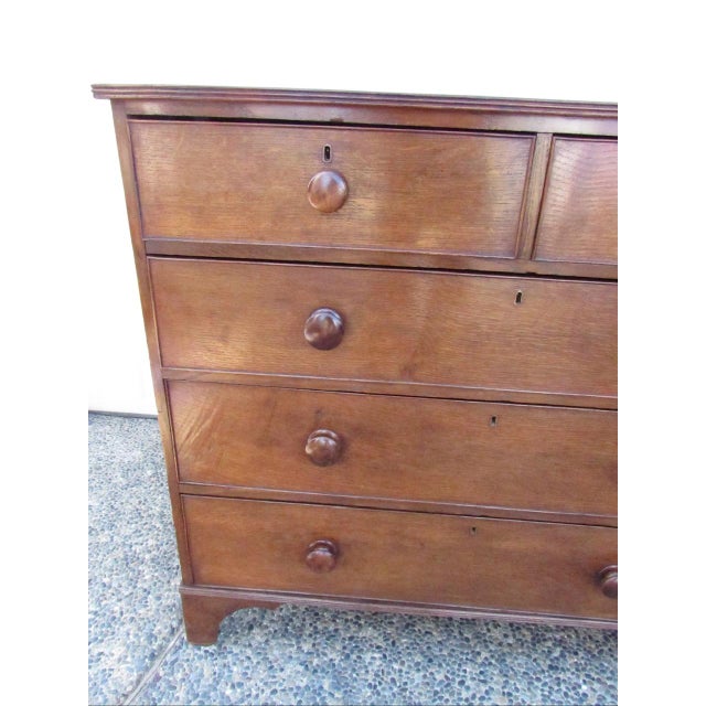 Antique English Oak Chest of Drawers For Sale - Image 11 of 18