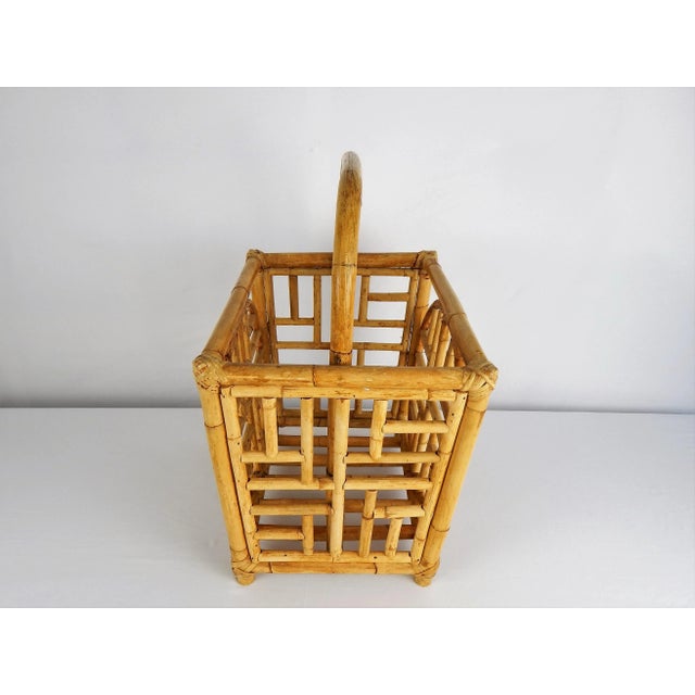 Asian Motif Bamboo Magazine Rack For Sale In Orlando - Image 6 of 9