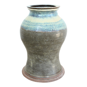 Signed 1970's Drip Glaze Stoneware Pottery Vase/11