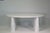 Rare large dining table by Angelo Mangiarotti for Skipper in Carrara marble, with original label. This piece has an...