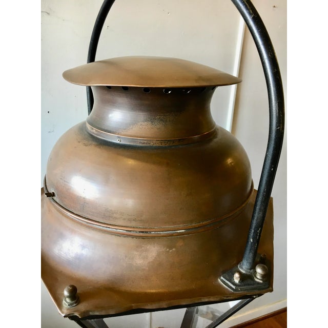 Rustic European Large Early 20th C. Copper Porch/Foyer Light For Sale - Image 3 of 10