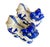 Chinoiserie 19th C. Chinoiserie Blue and White Foo Dogs, a Pair For Sale - Image 3 of 12