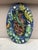 Small Palissy lizard wall platter signed Thomas-Victor Sergent, circa 1890. 8 by 5 inches. On a dark blue background the...