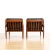 Pair of Mid Century Leather & Rosewood Lounge Chairs Attributed to Beka For Sale - Image 9 of 12