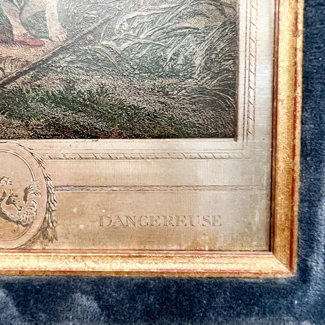 Vintage Silver-Plated French Art Etching: La Rencontré Dangereuse For Sale - Image 11 of 12