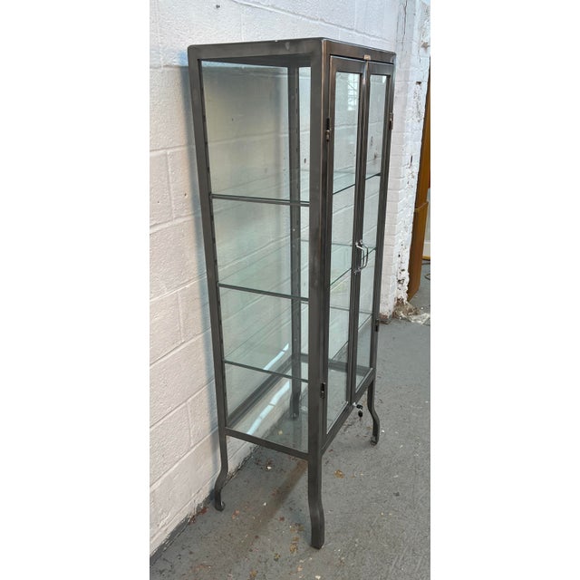 Metal Late 20th Century Metal and Glass Doctors Display Cabinet by Dulton For Sale - Image 7 of 14