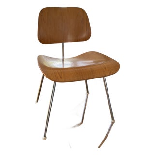 Vintage 1990s Eames DCM-style Molded Plywood Dining Chairs Purchased From Grot Modern Furniture in Redondo Beach. For Sale