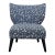 West Elm + Kate Spade Blue Polka Dot Lounge Chair For Sale