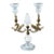 C1810-20 Antique British Georgian Regency Bronze/ Cut Glass Pegasus Winged Horse Candelabra For Sale