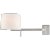Sweep Medium Right Articulating Sconce in Polished Nickel with Linen Shade Designer: Barbara Barry Height: 13" Extension:...