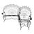 1950s Salterini Peacock Bench and Chair Set, Restored and Ready to Place, 2 Pieces, Attributed For Sale