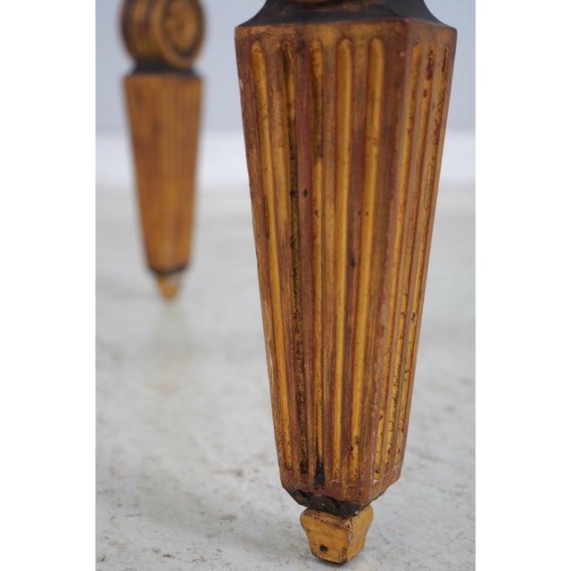 Black Stunning Vintage Neoclassical Glass Top Coffee Table For Sale - Image 8 of 13