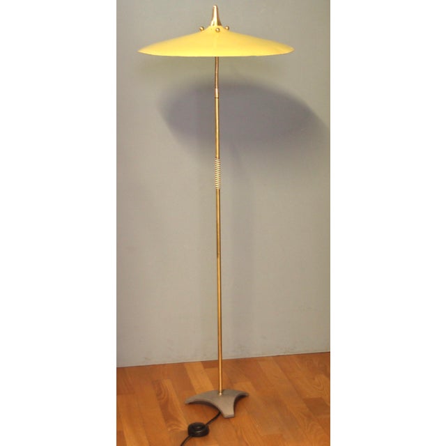 Mid-Century Modern Floor Lamp with Adjustable Shade, 1950s For Sale - Image 4 of 14