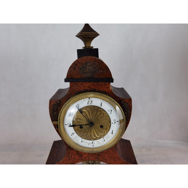 Biedermeier Clock by Franz Hochhoffer, Vienna, Austria, 1820s For Sale - Image 12 of 18
