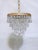 Vintage Multi-Tier Crystal Waterfall Chandelier With Ornate Brass Rim For Sale - Image 9 of 9