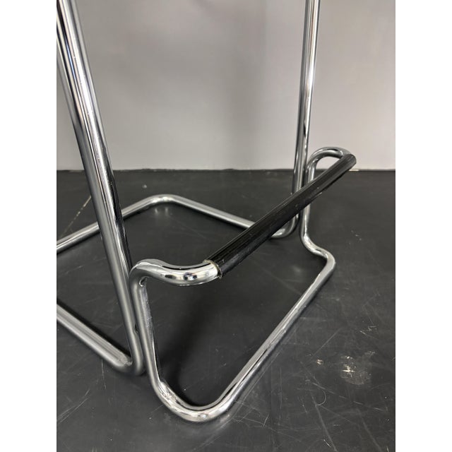 Italian Bauhaus Tubular Chrome High Bar Stools, 1970s, Set of 2 For Sale - Image 16 of 18