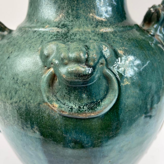 Chinese Ceramic Wine Jug in Turquoise Early 19th Century For Sale - Image 9 of 13